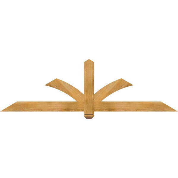 Ekena Millwork Redmond Rough Sawn Timber Gable Bracket, Western Red Cedar, 72"W x 21"H x 2"D x 4"F, 7/12 Pitch GBW072X21X0204RED00RWR - main